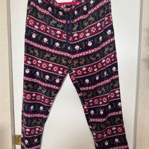 PreLoved Adult Joe Boxer Pj Pants w/ Santa Snowman & Reindeer print Size Large